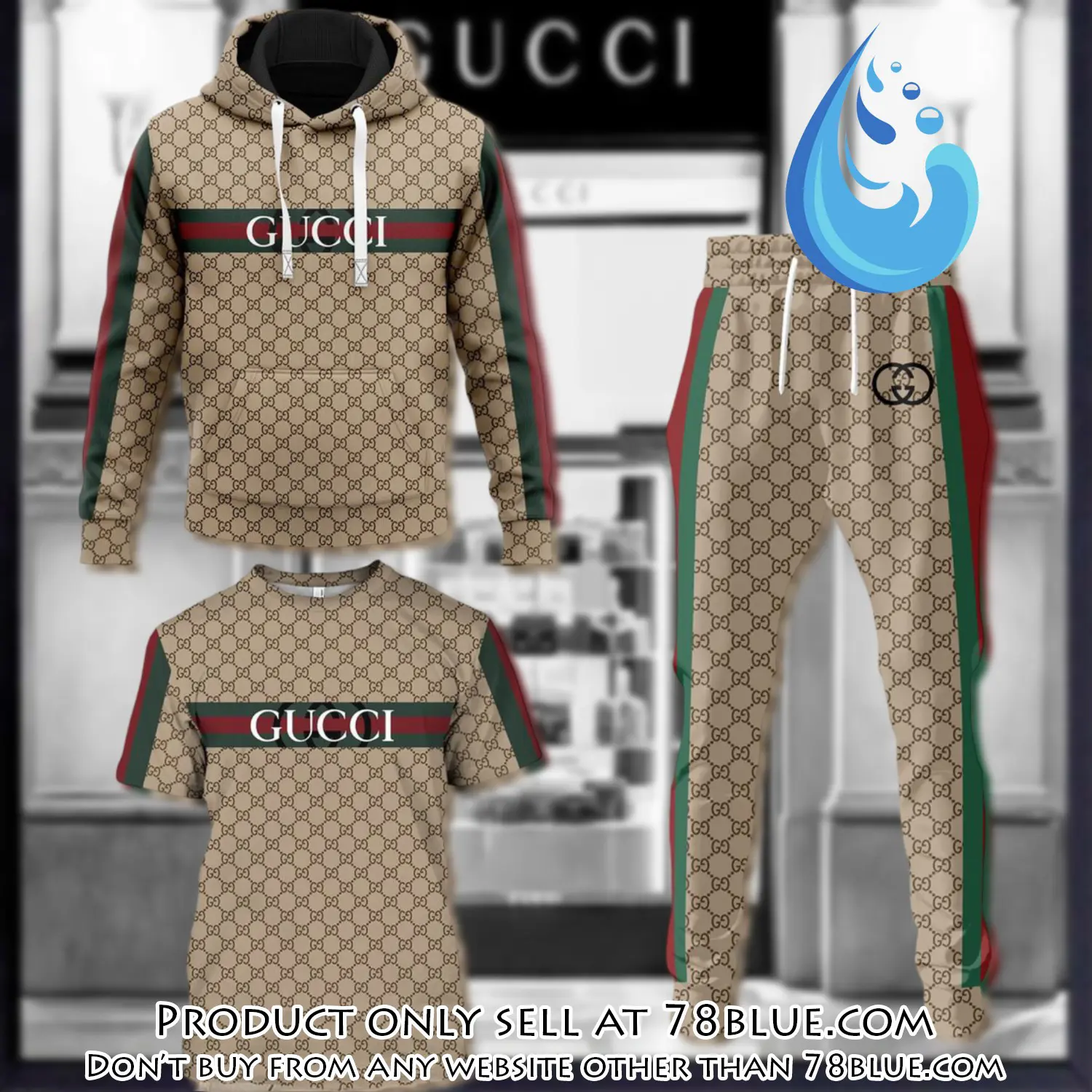 Gucci luxury brand combo tshirt hoodie long pants set trending 24 outfit sport lcs1036 78b0508985